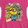 Girls' - Despicable Me Minions - Minion & Banana Stickers Fit & Flair Cap Sleeve Dress - image 2 of 2