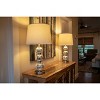 Set of 2 Tri - Tiered Glass Table Lamps (Includes LED Light Bulb) Silver - Decor Therapy - image 4 of 4
