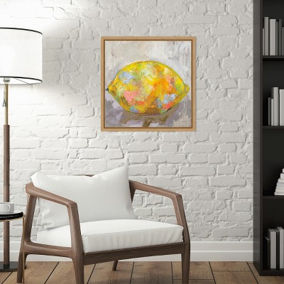 Colorful Abstract Lemon Canvas Wall Art Print
