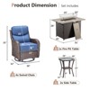 Gymojoy 7 Pieces Outdoor 6 Inch Sofa Swivel Chair with Fire Pit Table - 2 of 4