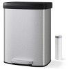 Acekool 16 Gallon 60L Stainless Steel Step Trash Can with Soft-Close Lid, Large Capacity Rectangle Garbage Bin for Kitchen, Bathroom, Living Room - 4 of 4