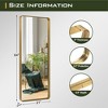 MAYEERTY 64 inch Full Length Mirror Rectangle Aluminum Alloy Frame Leaning Haning Dressing Mirror Gold - 4 of 4