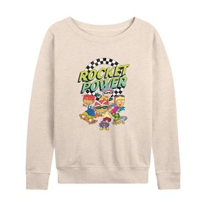 Women's - Rocket Power - Finish Line Lightweight French Terry Wide Neck Long Sleeve Shirt - 1 of 4