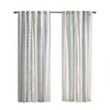 JUJABU 1pc Cotton Printed Curtain Panel with Chenille Stripe and Lining - 2 of 4
