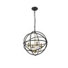 Elegant Lighting Octavia 4 light Brass and Dark Brown Pendant - 4 of 4