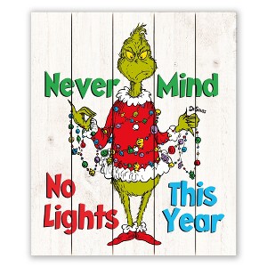 Creative Products The Grinch Nevermind No Lights 16.5 x 19.75 Dr. Seuss Pallet Wood Wall Art - 1 of 1