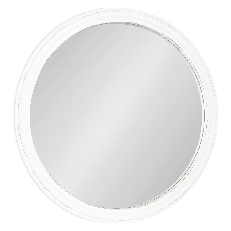 28&#34; Mansell Round Wall Mirror White - Kate &#38; Laurel All Things Decor, 1 of 8