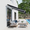 VisioGear Retractable Awning, 8'*7' Patio Awnings with Manual Crank Handle for Deck, Yard, Gray, 98.5"*78.75"*49.2" - 4 of 4