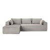 110" Modern Modular Corduroy Sectional Sofa with Chaise Lounge, L-Shaped Couch with Deep Seats for Living Room or Bedroom – The Pop Home - 3 of 4