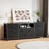 Furnulem 9 Drawer Dresser 55” Long TV Stand for Bedroom Entertainment Center with Power Outlet LED Light for 55"-65" TV Dresser with Fabric Storage - 4 of 4