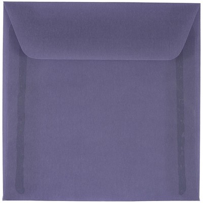 JAM Paper 6 x 6 Square Translucent Vellum Invitation Envelopes Wisteria Purple PACV514I