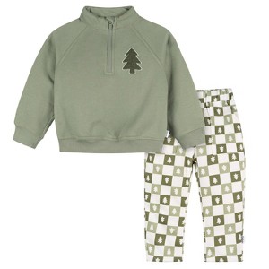 Gerber Baby Boys' 2-Piece Fleece Top and Pants - 1 of 4
