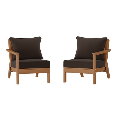 WestinTrends Avalon Outdoor Patio HDPE Loveseat Sofa with Patio Cushions