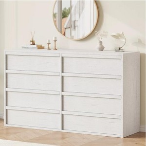 Whizmax 8 Drawer Dresser for Bedroom, 54" Wide Modern Double Dresser Organizer, Chest of Drawers for Living Room Bedroom White - 1 of 4