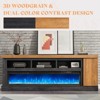 75" TV Stand with 60" Glass Electric Fireplace - 2 of 4