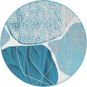 Unique Loom  Outdoor Modern Seaglass Area Rug - 1 of 4