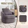 CAVINAS Teddy Swivel Barrel Accent Chair with Curved Backrest,Cozy Upholstered Swivel Living Room Chairs,Reading Chairs for Living Room - 4 of 4