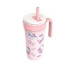 Zak Designs 18oz Hello Kitty Stainless Steel Vacuum Fairway Straw Tumbler Pink - 3 of 4