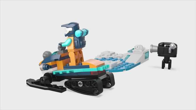 LEGO City Arctic Explorer Snowmobile Building Toy Set 60376, 2 of 8, play video