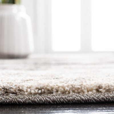 Gray Abstract Shag Synthetic Area Rug