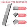 Unique Bargains Stainless Steel Rounded Ends Gentle Care Pet Comb 3 Pcs - 4 of 4
