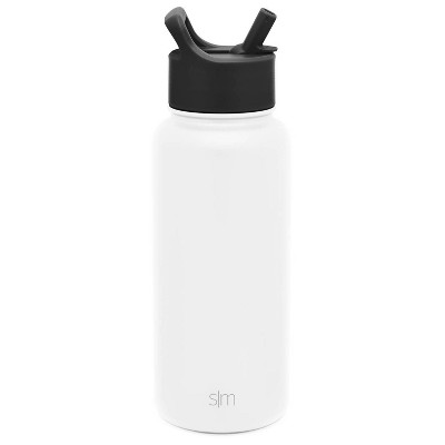 Simple Modern Winter White Ascent Water Bottle with Straw Lid - 20oz