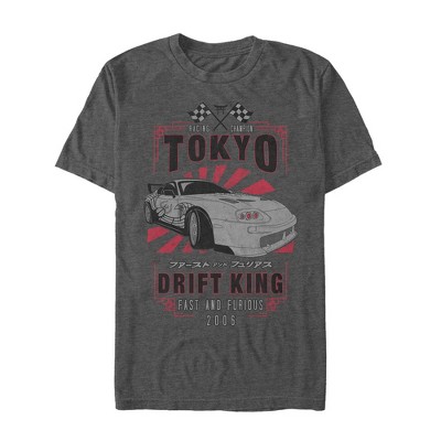 Men's Fast & Furious Tokyo Drift King T-shirt - Charcoal Heather ...