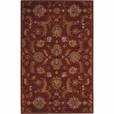 Handmade Brick Wool Tufted 4' x 6' Area Rug