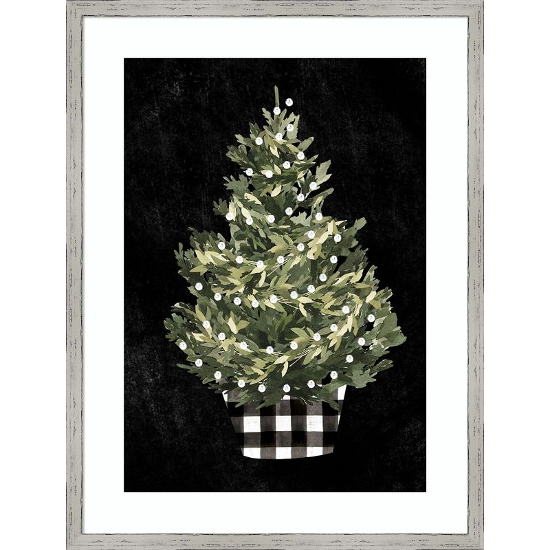 Amanti Art Modern Gingham Christmas Collection B by Emma Caroline Wood Framed Wall Art Print 19 in. x 25 in., 1 of 8