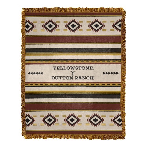 46"x60" Yellowstone Montana Geometric Woven Jacquard Throw Blanket - image 1 of 3
