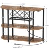 Aheaplus 47.24" Storage Wine Bottle & Glass Rack with Lights and Outlets - 4 of 4