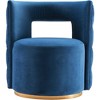 Meridian Furniture,Theo Navy Velvet Accent Chair - 2 of 4