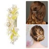 Unique Bargains Hair Clips Hair Accessories for Women Hair Barrettes Sparkly Rhinestones Hairpin White - 2 of 4