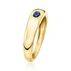 Pure Collection by Ross-Simons 0.30 Carat Oval Lab-Grown Sapphire Ring in 18kt Gold Vermeil - 3 of 4