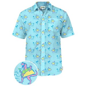 Tipsy Elves Men's Hawaiian Shirts - Funny Casual Beach Summer Shirts for Men - 1 of 4