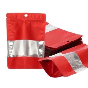 Unique Bargains Matte Metallic Aluminum Foil Zip Closure Food Storage Containers 60 Pcs - 1 of 4