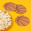 Big Dot of Happiness 25 Ct Basketball Drink Coasters, 4-Inch Disposable Round Paper Coasters for Birthday Party, Cocktail Table Decor for Bar Drinks - 3 of 4