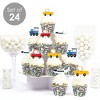 Big Dot of Happiness Cars, Trains, and Airplanes - Cupcake Decoration - Transportation Birthday Party Cupcake Wrappers and Treat Picks Kit - Set of 24 - 2 of 4