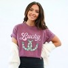 Simply Sage Market Women's Lucky Horseshoes Short Sleeve Garment Dyed Tee - image 2 of 4