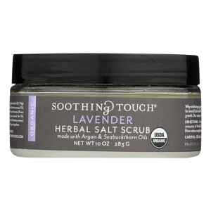 Soothing Touch Lavender Organic Herbal Salt Scrub - 10 oz - 1 of 4