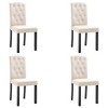 vidaXL Dining Chairs 4 pcs Cream Fabric - 2 of 4