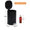 8 Gallon Step Trash Can, Stainless Steel Square Garbage Bin with Soft-Close Lid, Foot Pedal, No Inner Bucket, Odor Control - 2 of 4