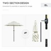 Okak 9 Ft 3 Tiers Patio Umbrella Outdoor,Table Umbrella for Patio,Market Umbrella Outdoor with Crank,UV protection&Waterproof,Base Not Included - 2 of 4