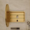 OUTSUPPLY Round Metal Framed Bathroom Storage with Mirror, Adjustable Shelves, Modern Medicine Cabinet - 4 of 4