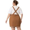 Agnes Orinda Women's Plus Size Fashion Ripped Hem Side Pockets Denim Suspender Mini Sundresses - 4 of 4