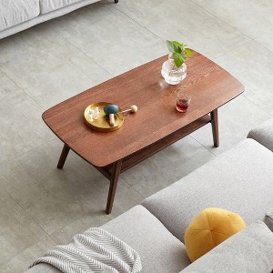 PAGED Modern Coffee Table with Storage Shelf,Natural Rectangle Tea Table,Center Table for Livng Room - 1 of 4