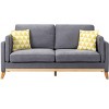 DOMETOUR 72.4" Morden Sofa with 2 Pillows, Classic Style Loveseat for Living Room Bedroom - 2 of 4