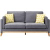 DOMETOUR 72.4" Morden Sofa with 2 Pillows, Classic Style Loveseat for Living Room Bedroom - image 2 of 4