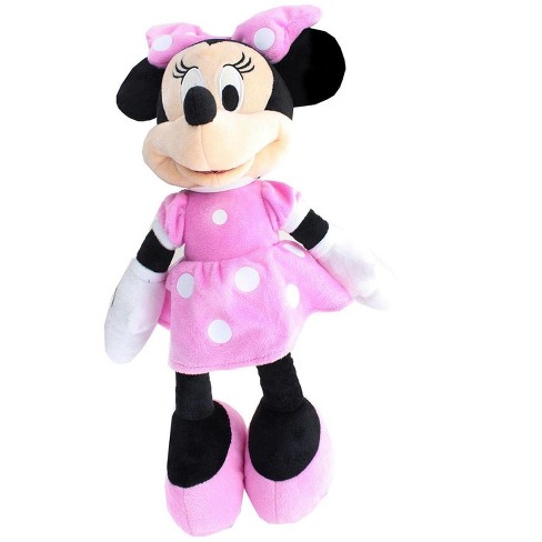 Disney Minnie Mouse 11 inch Child Plush Toy Stuffed Character Doll in Pink  Dress