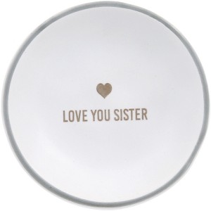 Pavilion Gift Company - Love You Sister - 2.5" Mini Jewelry Dish Keepsake Catchall Desk Tray From Sibling Brother - 1 of 4